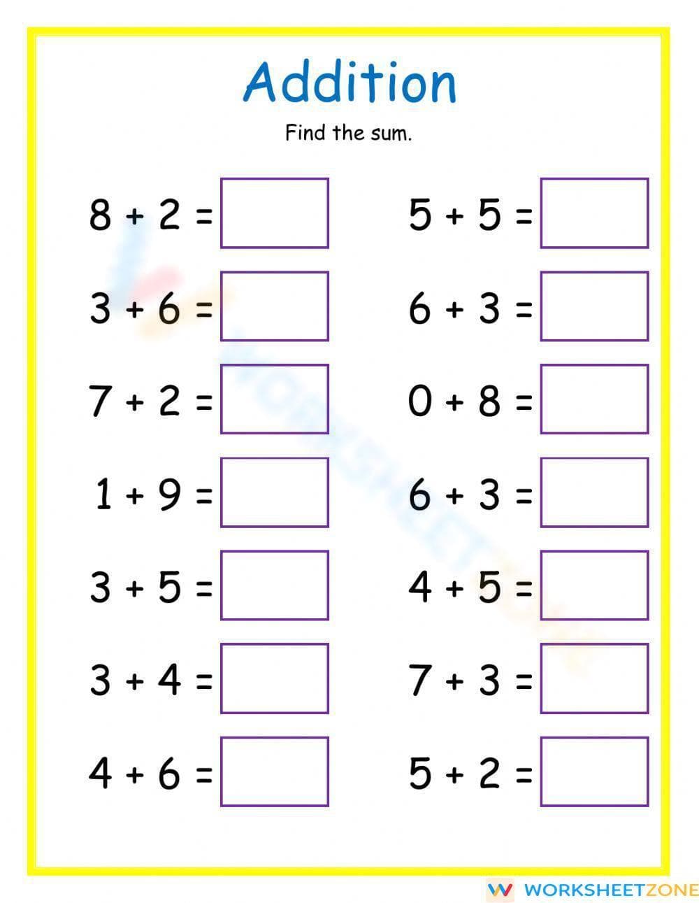 Fun Addition Practice Worksheet - Page 1