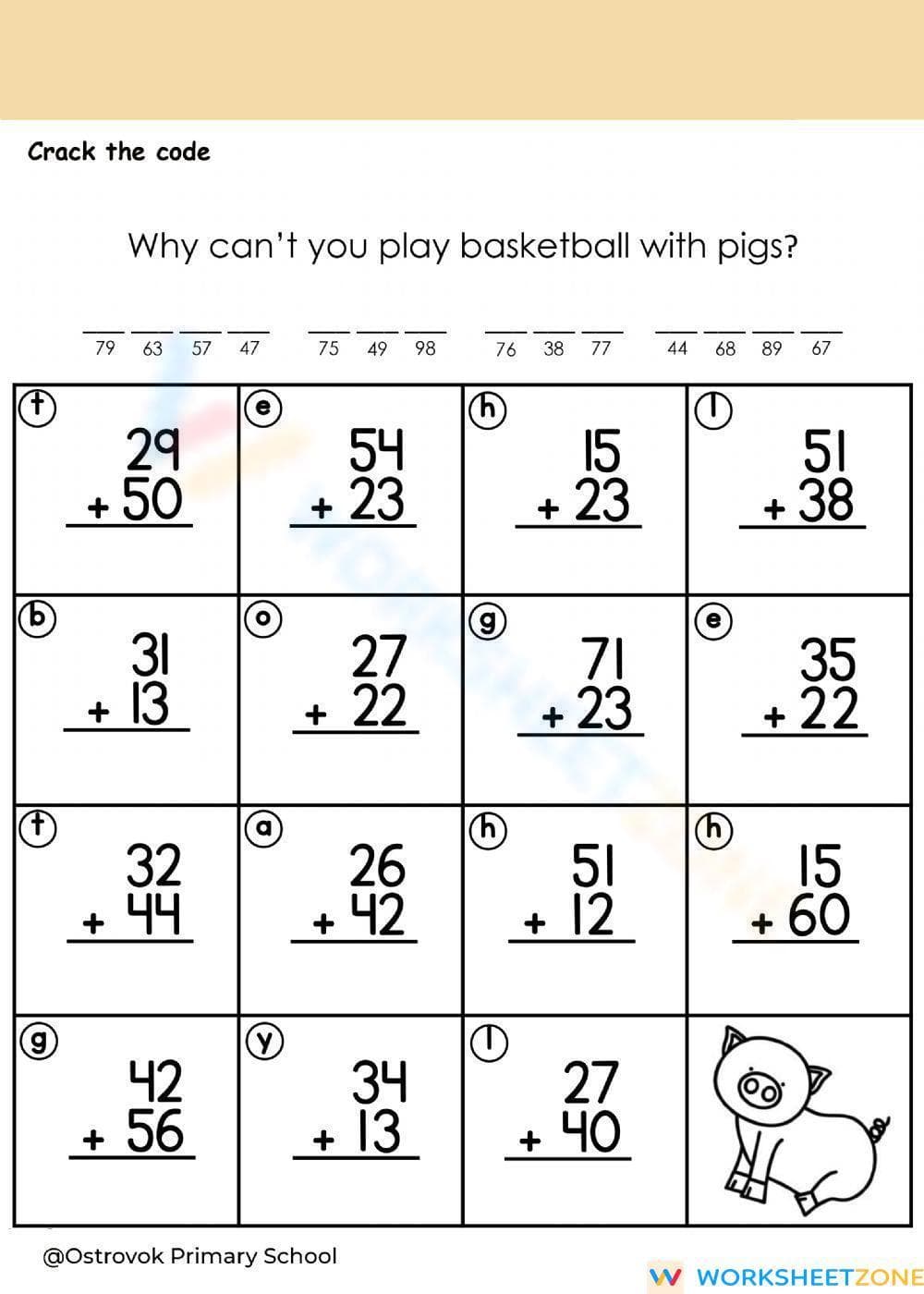 General Math Addition Practice - Page 1