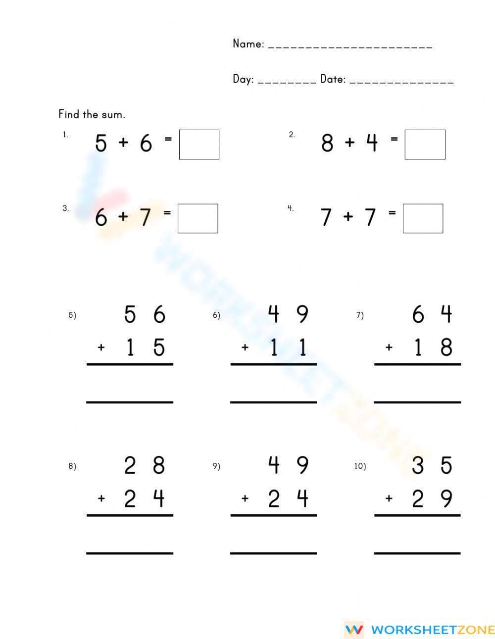 Addition Skills: Practice Math Concepts Now - Page 1