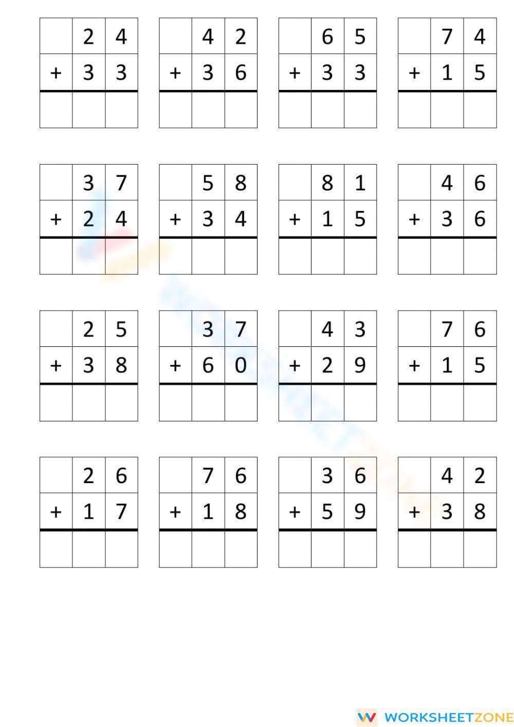 Math Worksheet for Skill Development - Page 1