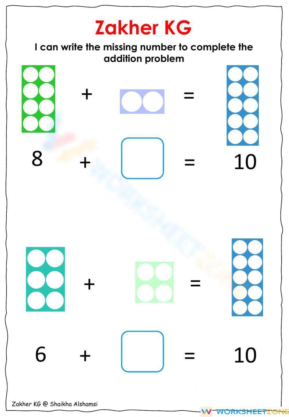 Addition Practice: Purple Group Math Worksheet - Page 1