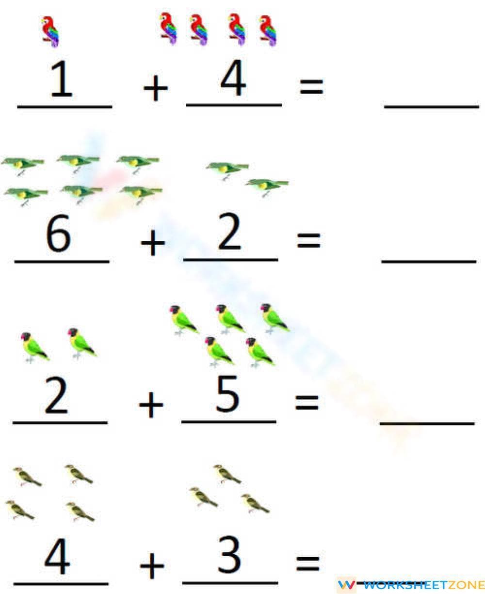 Learn Pictorial Addition - Page 1