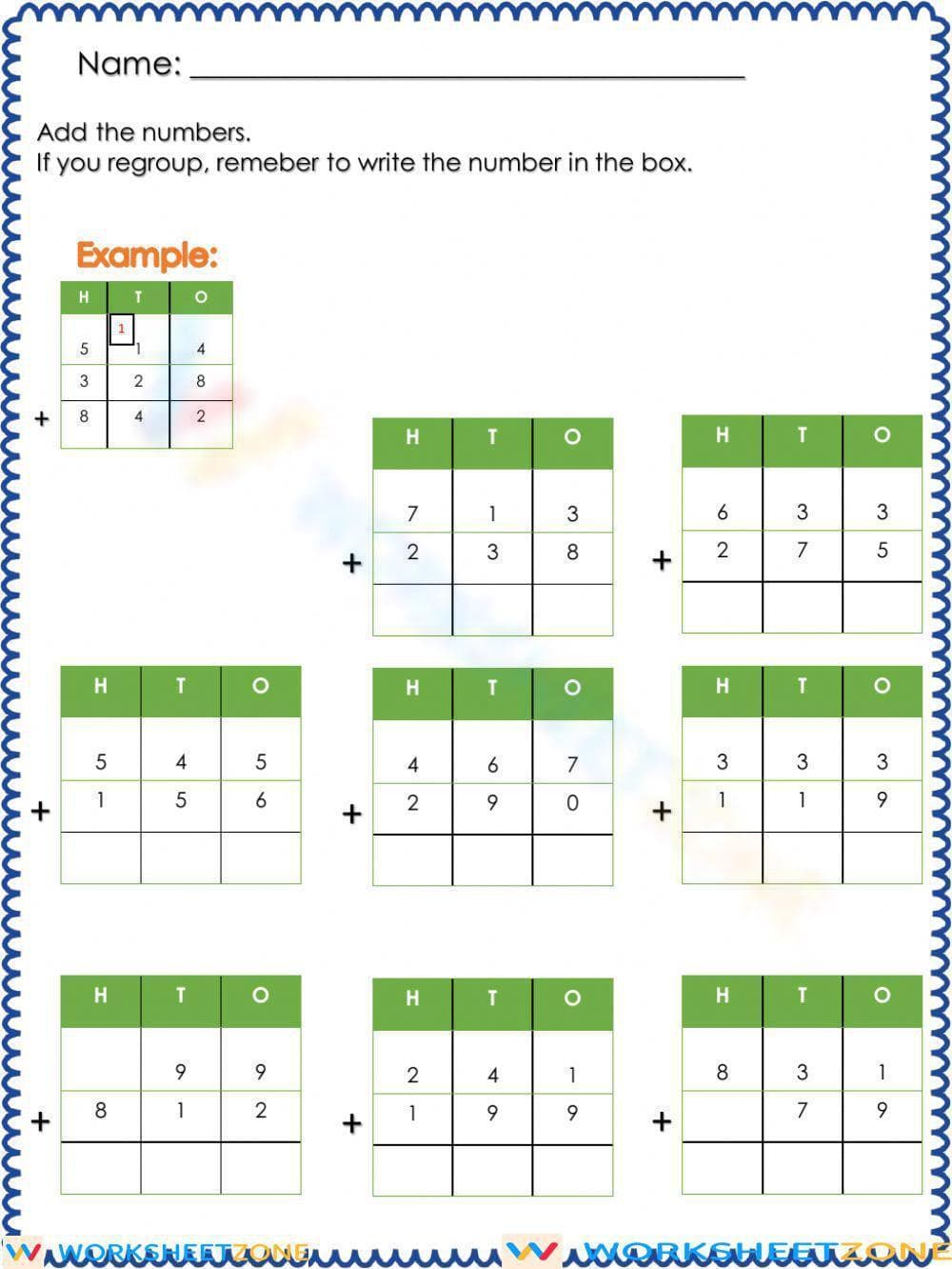 Practice Addition with Regrouping - Page 1