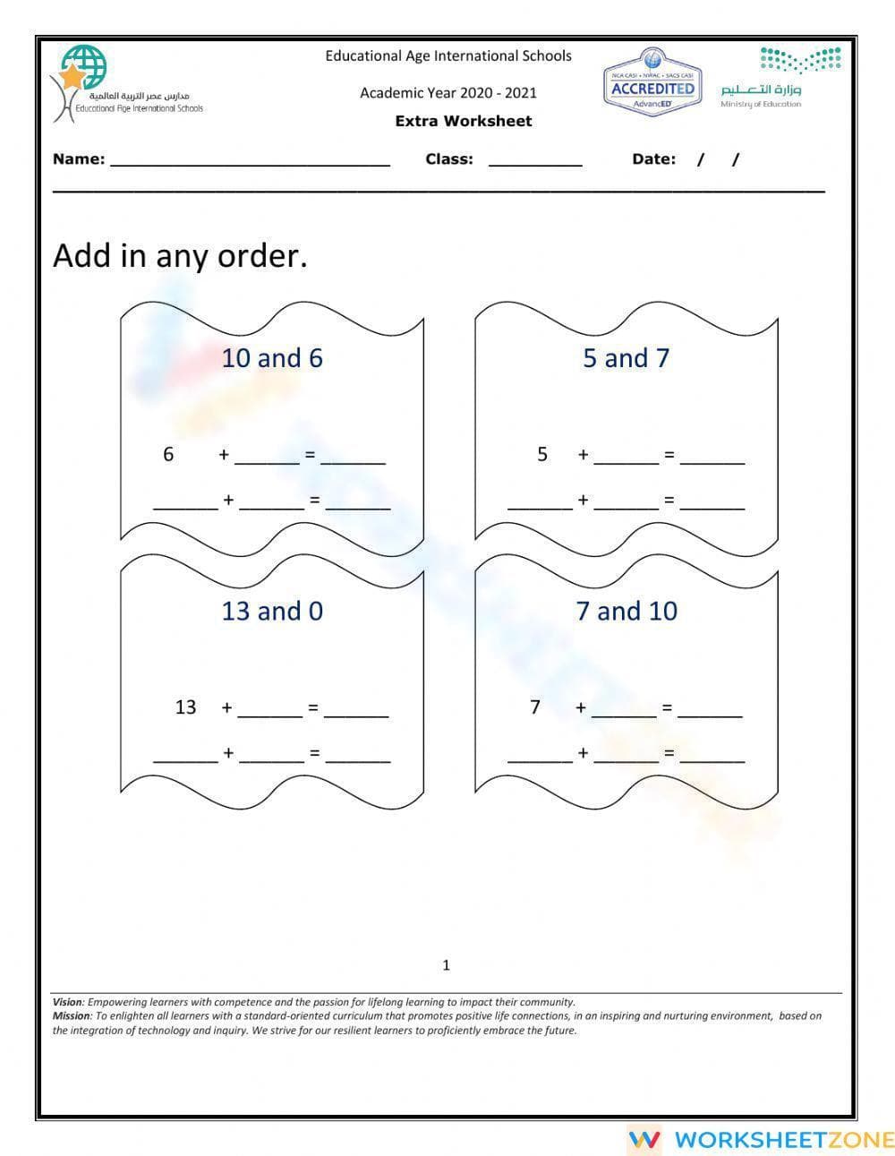 Extra Worksheet: Practice and Enhance Your Skills - Page 1