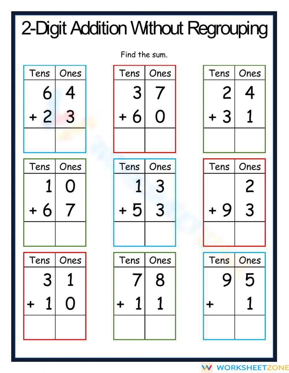 Two-Digit Addition: Improve Skills Now - Page 1