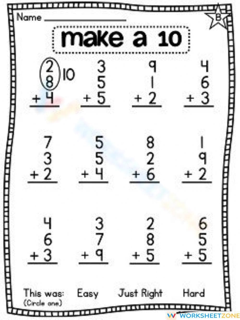 Addition Worksheet: Adding 3 Addends - Page 1