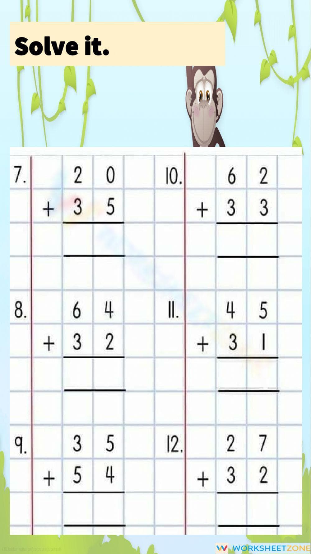 Addition Without Regrouping: Practice Now - Page 1