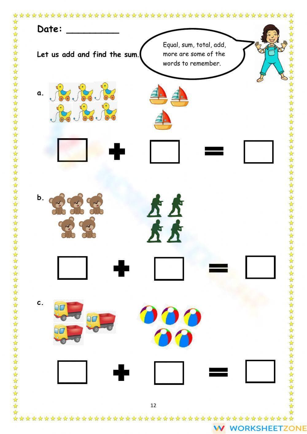 Practice Addition Skills with this Worksheet - Page 1
