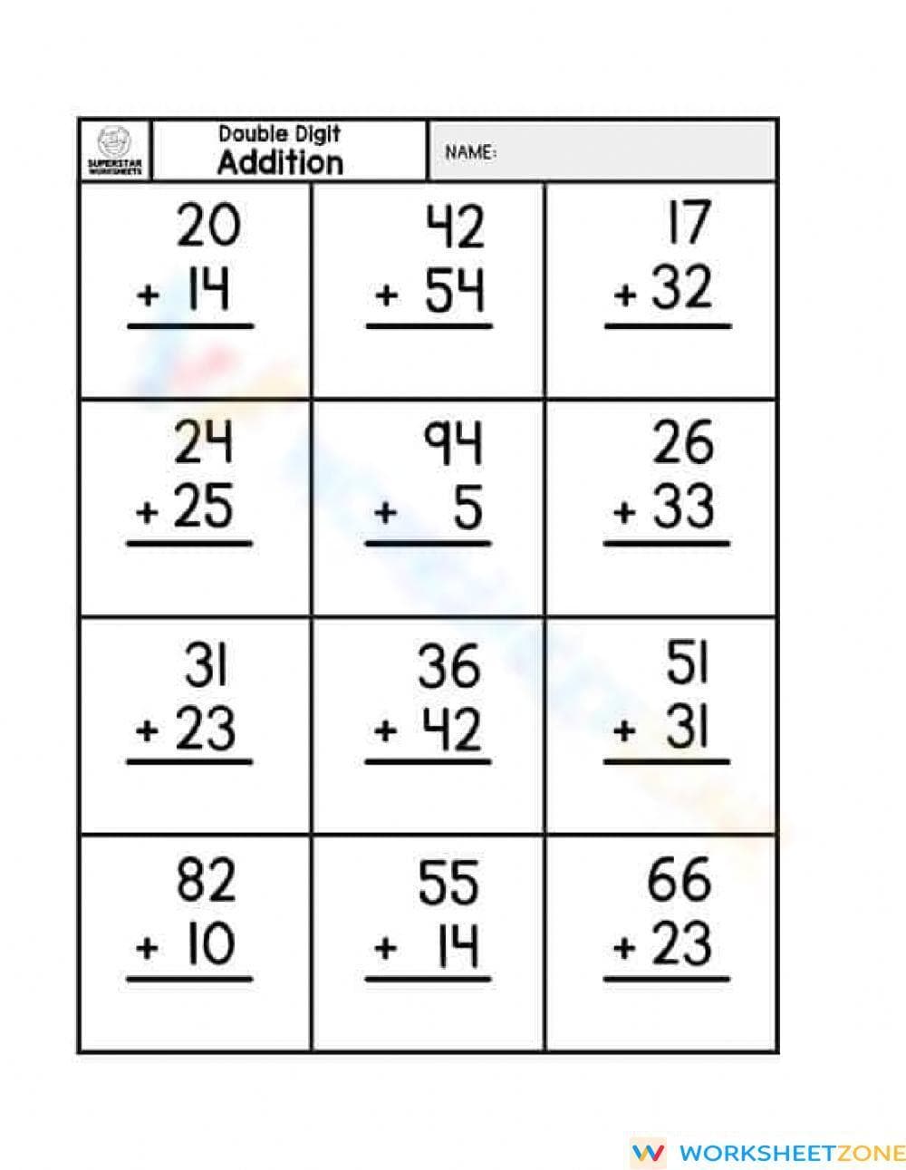 2-Digit Addition Practice Today - Page 1