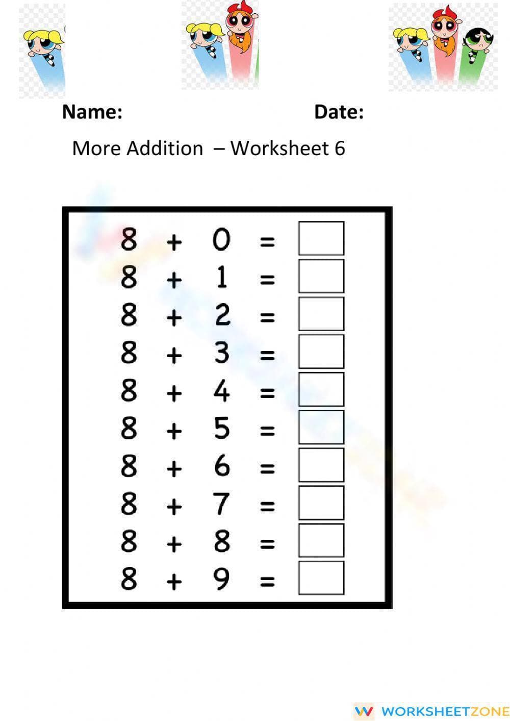 More Addition Worksheet 6: Enhancing Math Skills - Page 1