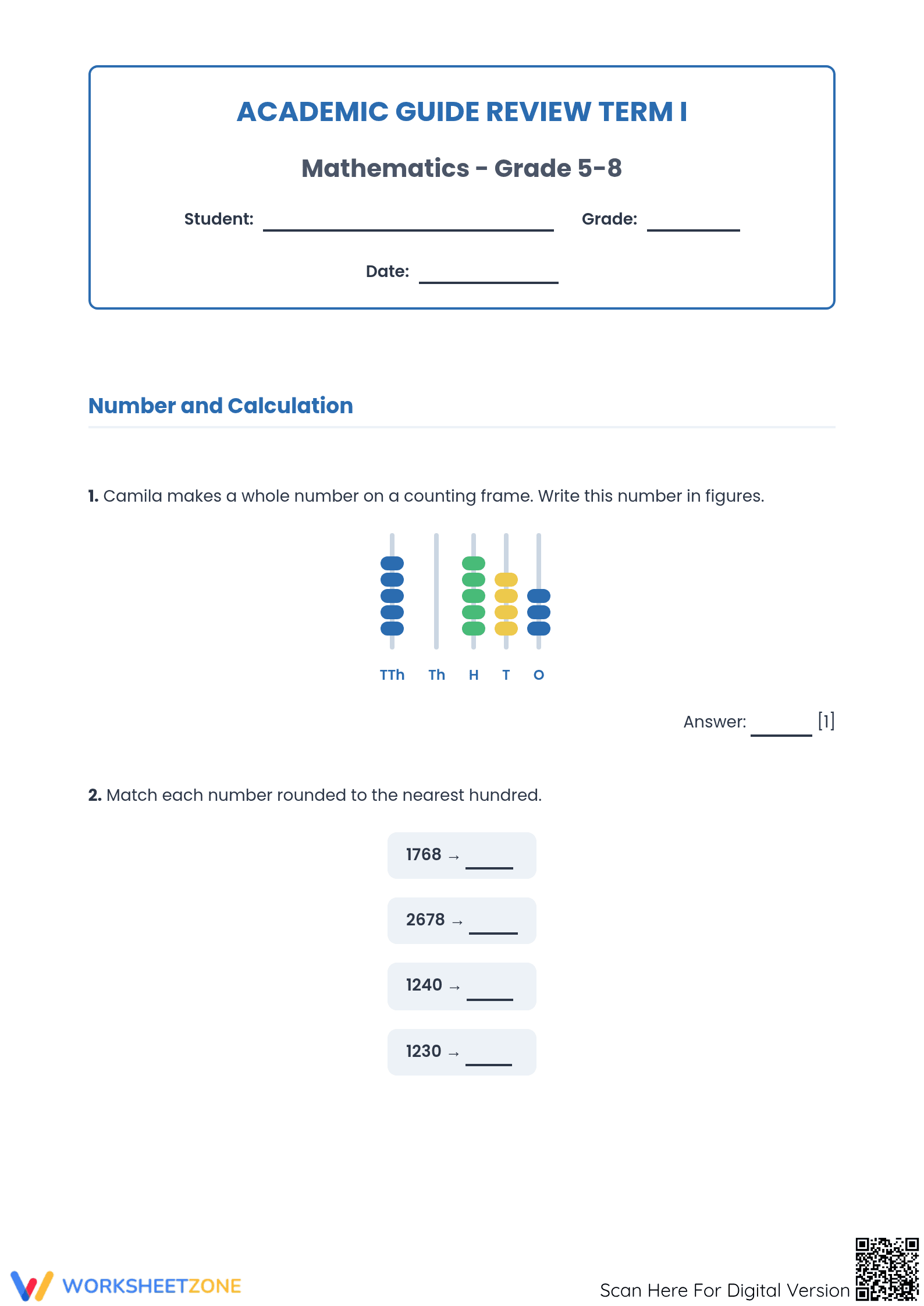 Grade 4 Math Term Review | Essential Printable Guide - Page 1