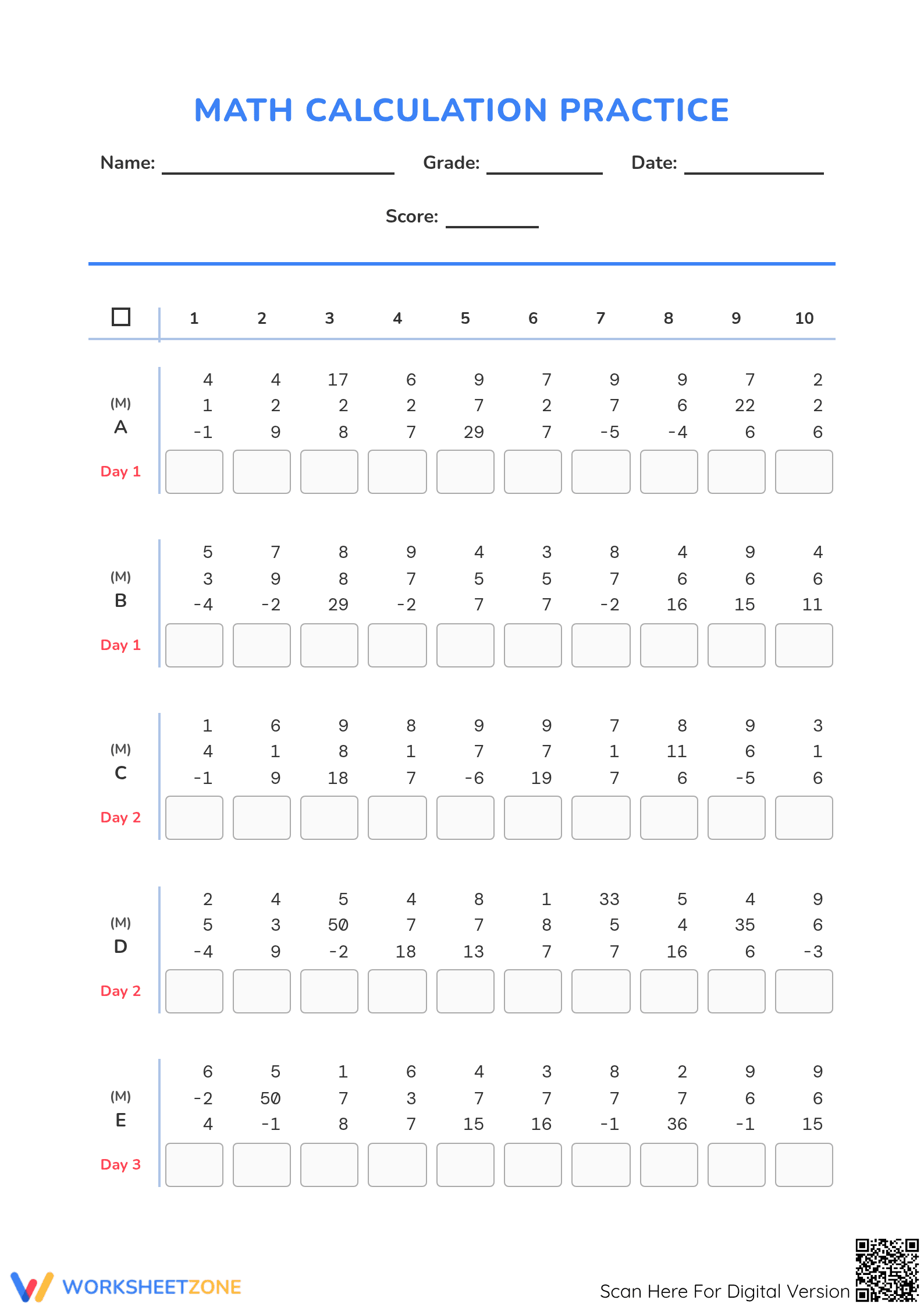 Essential Mixed Addition and Subtraction | Grade 2-4 Ready - Page 1