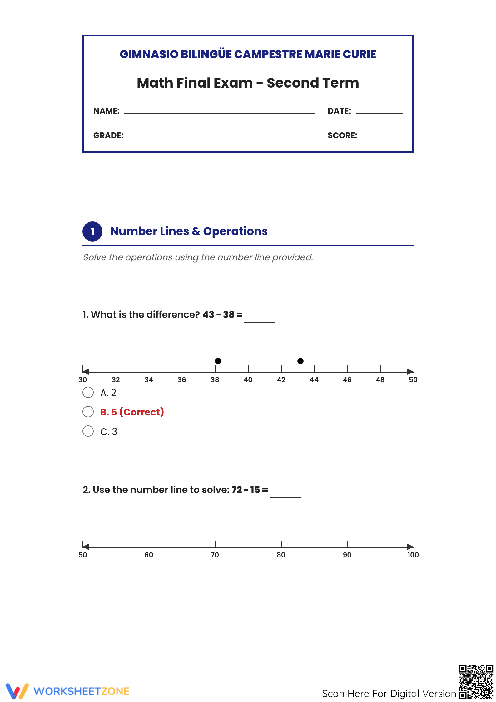 Essential 3-Digit Math Exam: CCSS.MATH.CONTENT.2.NBT.B.7 - Page 1