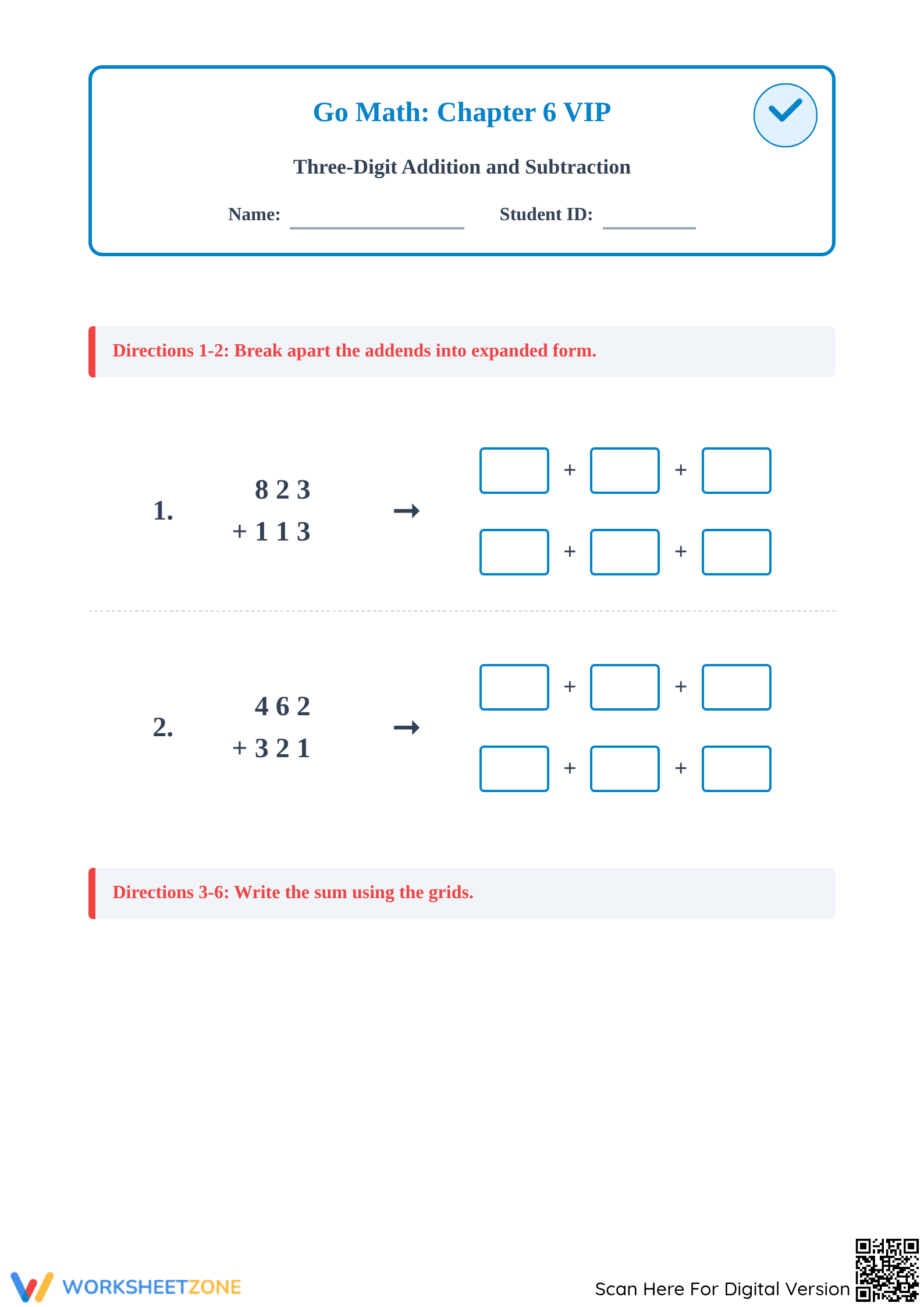 Printable 3-Digit Addition and Subtraction | Grade 2 Math - Page 1