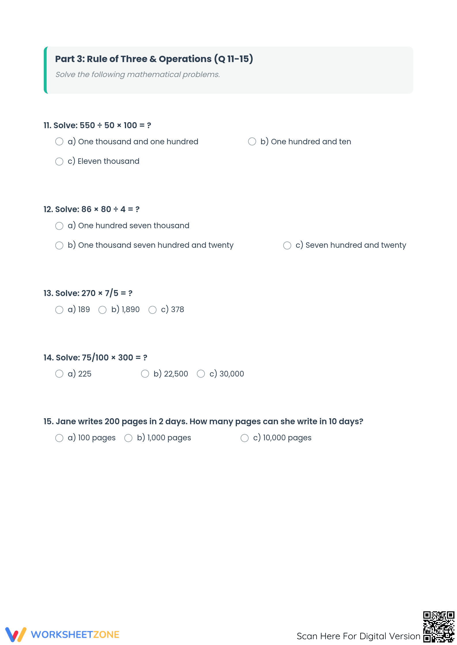 Grade 5 Data Analysis — Complete No-Prep Worksheet - Page 1
