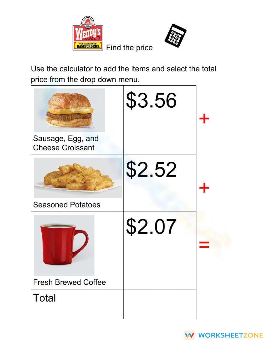 Find the price Wendy's 5 - Page 1