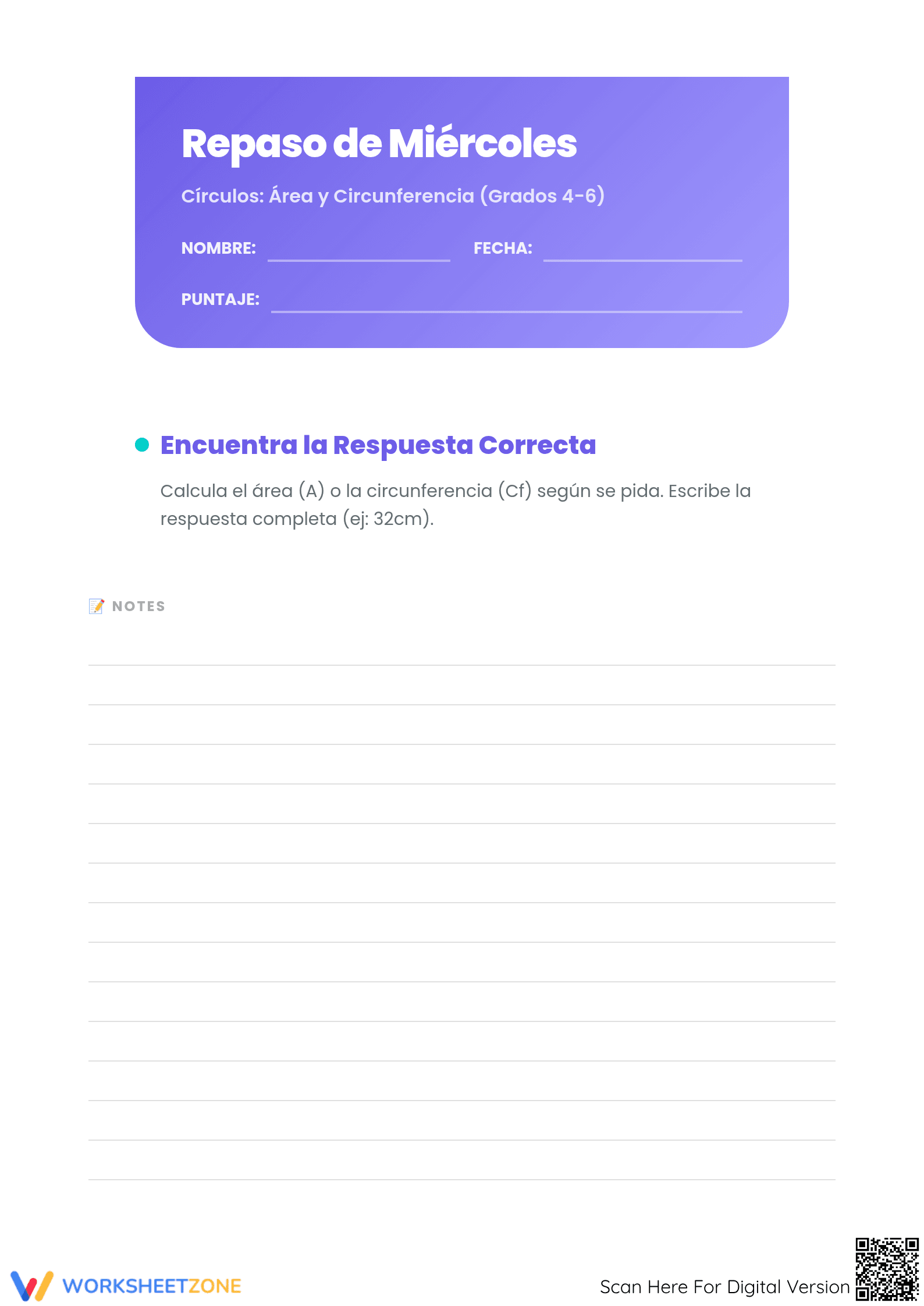 Grade 5 Math Review — Complete No-Prep Worksheet - Page 1