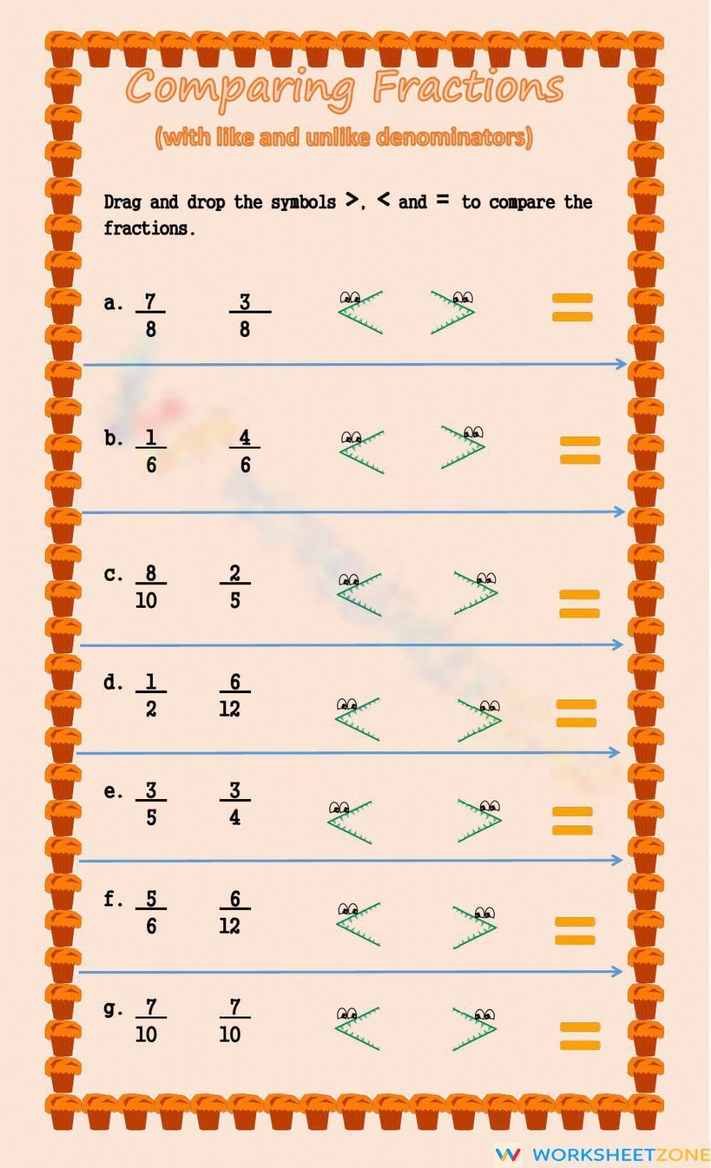 Comparing Fractions - Page 1