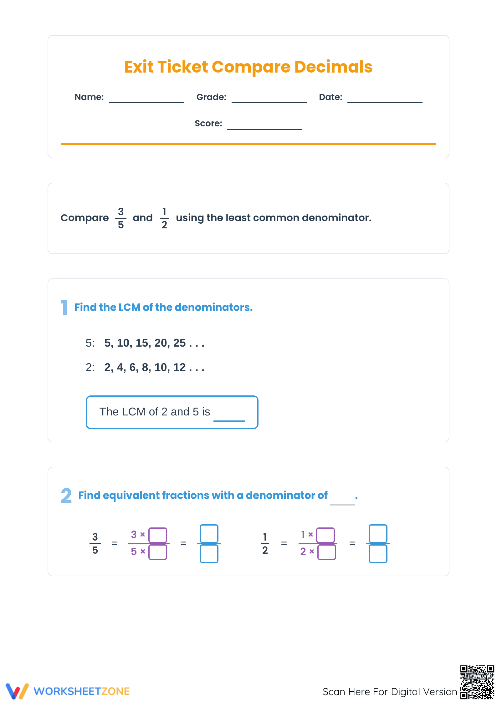 CCSS.MATH.CONTENT.4.NF.A.2: Complete Fractions Worksheet - Page 1