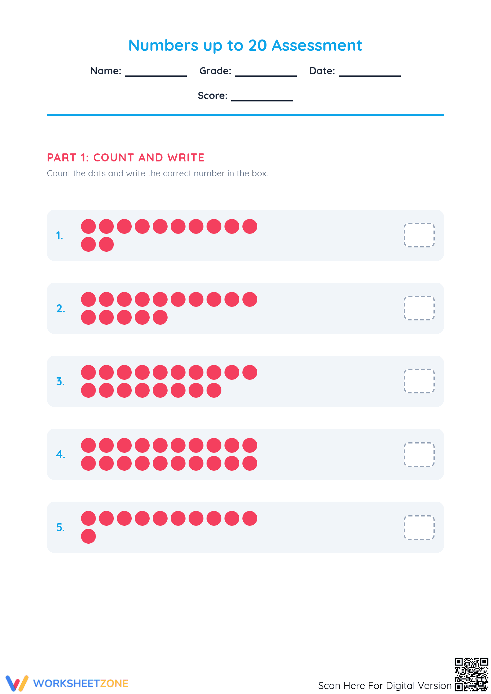 1.NBT.B.3 Worksheet: Comparing Numbers — Grade 1 Aligned - Page 1