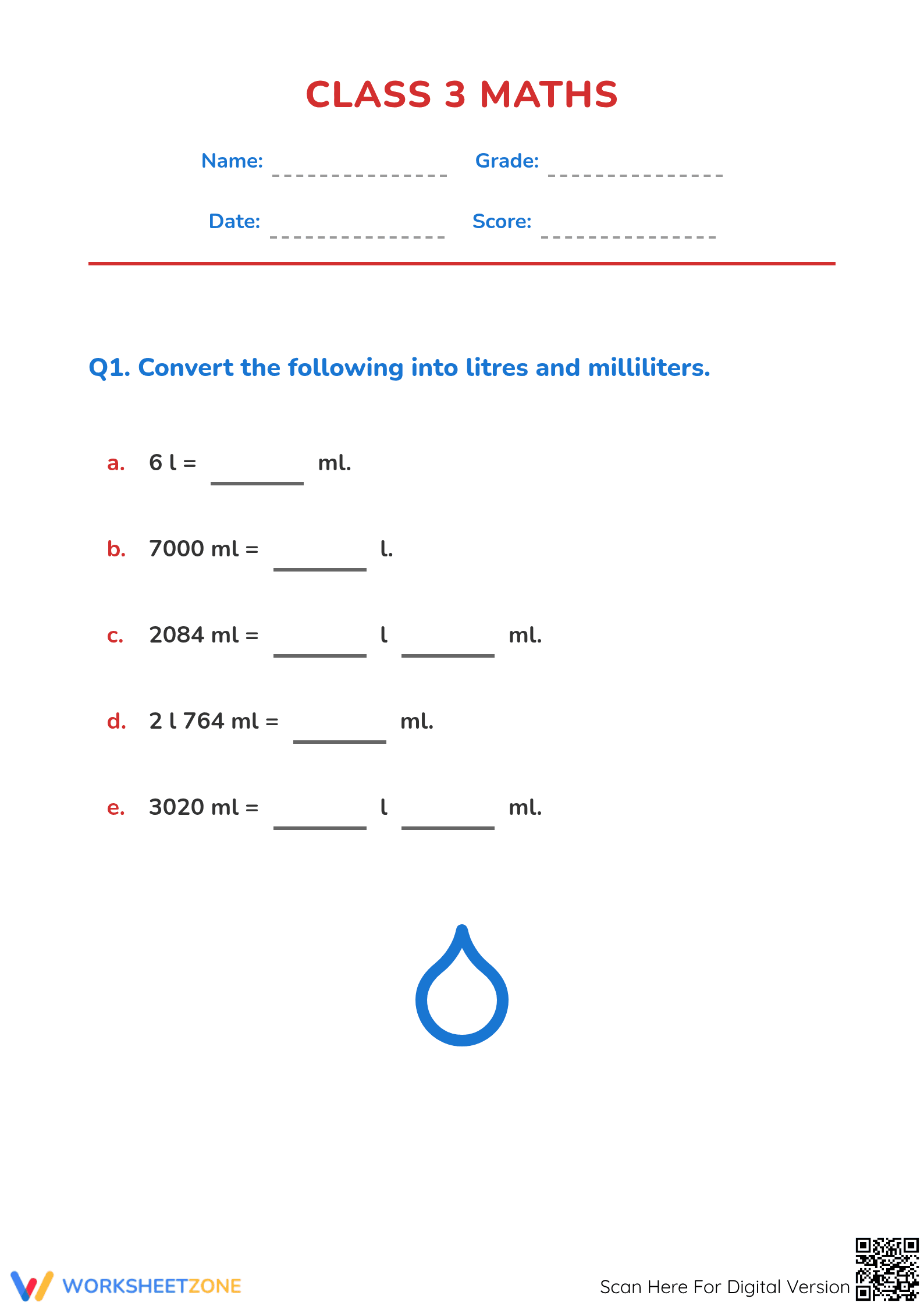 Essential Grade 3 Metric Unit Comparison & Conversion Worksheet - Page 1