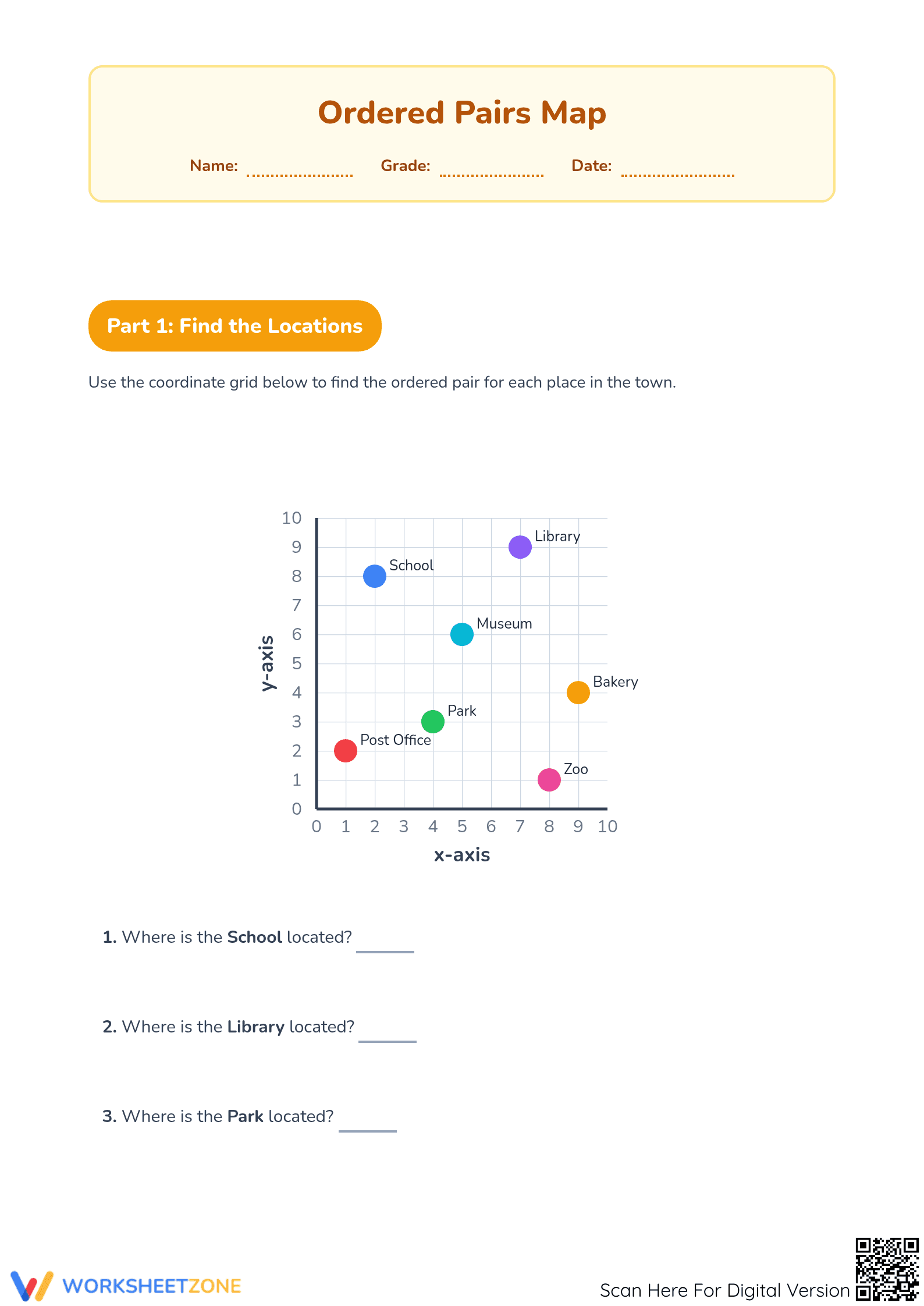 Essential Ordered Pairs Worksheet | Grade 5 Math Practice - Page 1