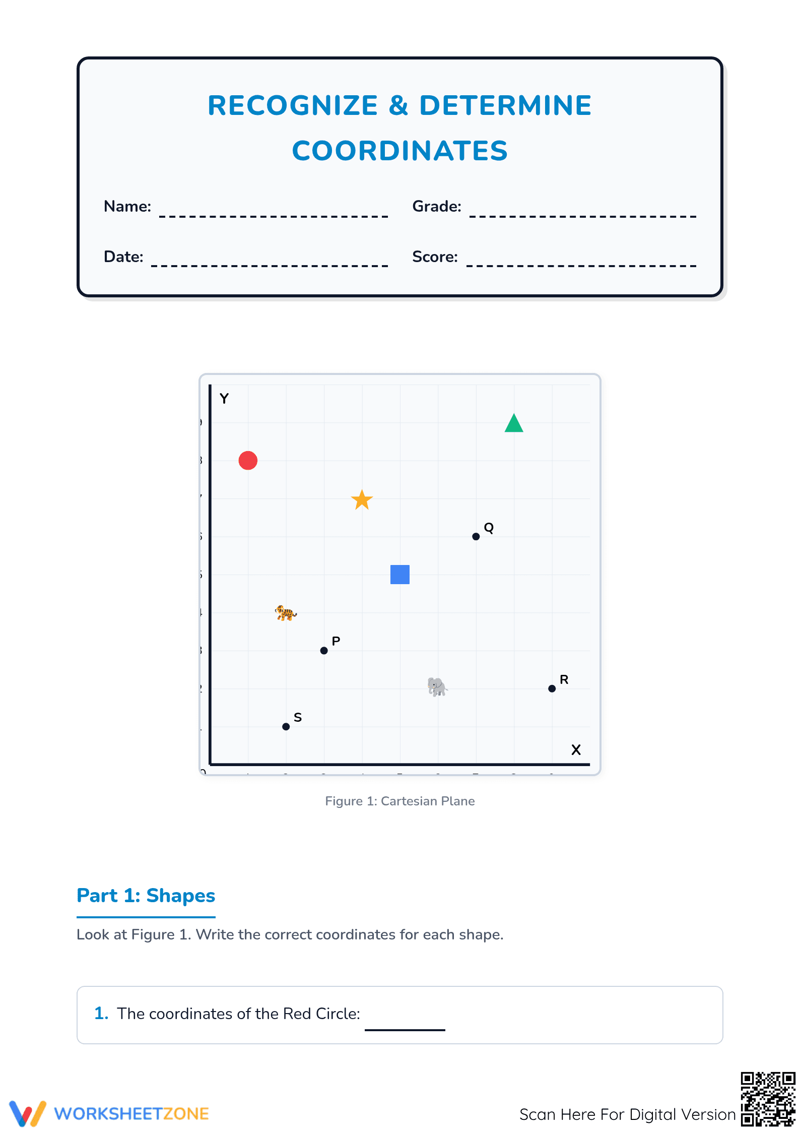 Essential Coordinates Practice | Grade 5 Math Printable - Page 1