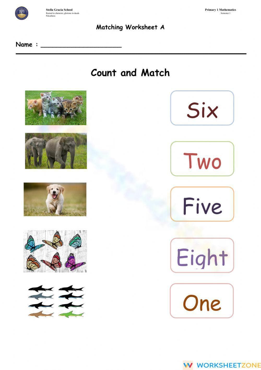 Count and Match Numbers Fun Now - Page 1