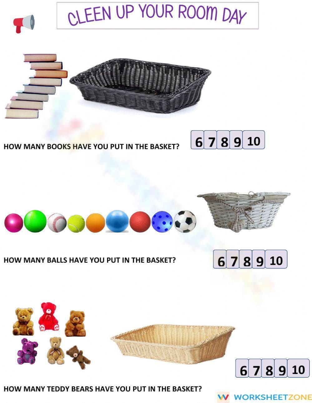 Clean Up Your Room Day Counting - Page 1