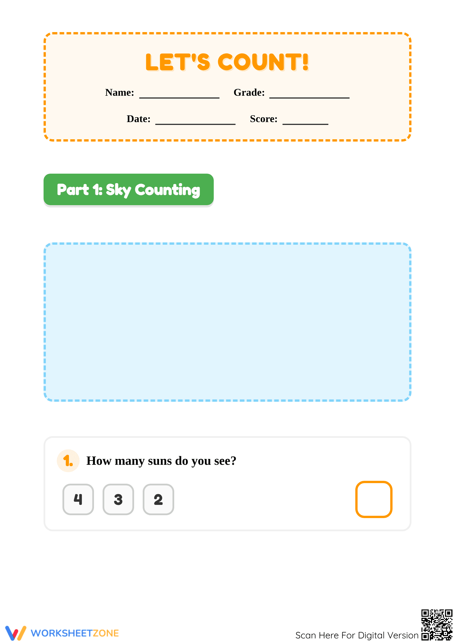 Essential Counting to 10 Worksheet | Preschool Math - Page 1