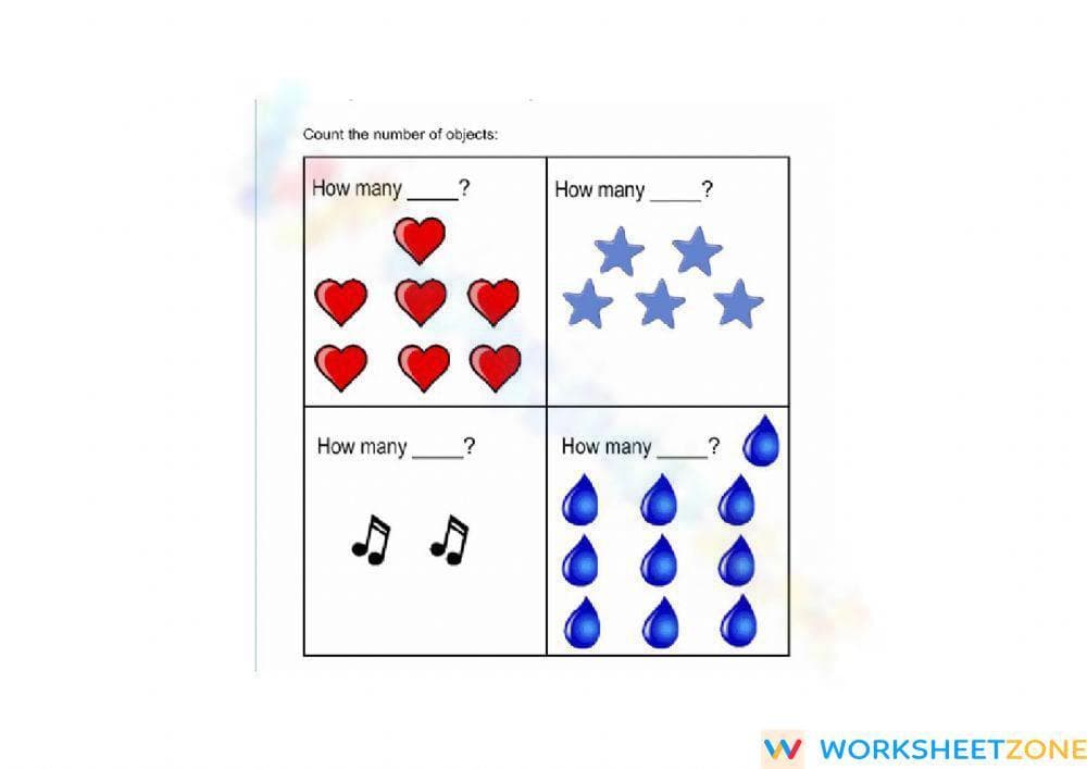 Understand Quantity: Practice Number Recognition - Page 1