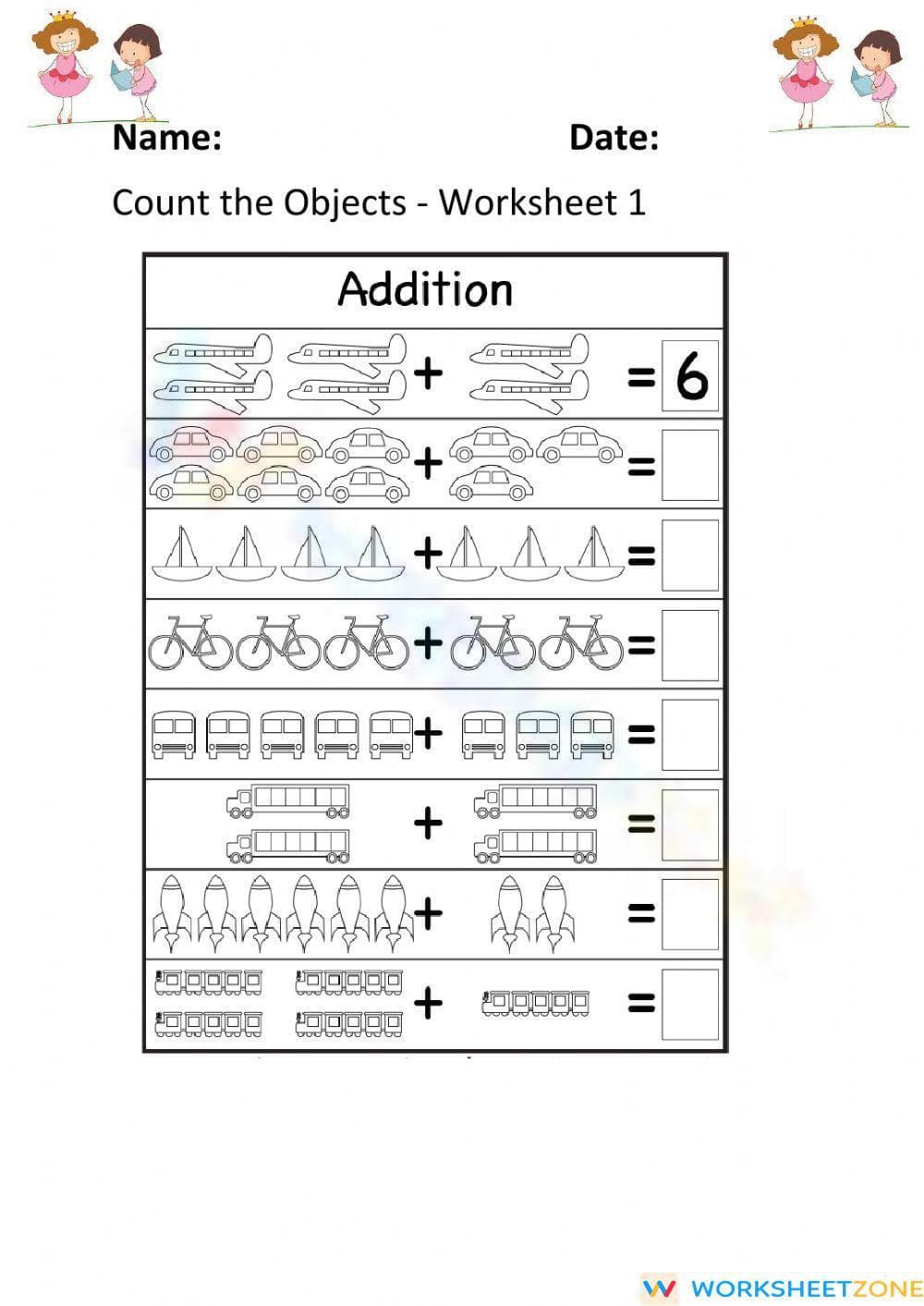 Counting the Object Worksheet 1 - Page 1