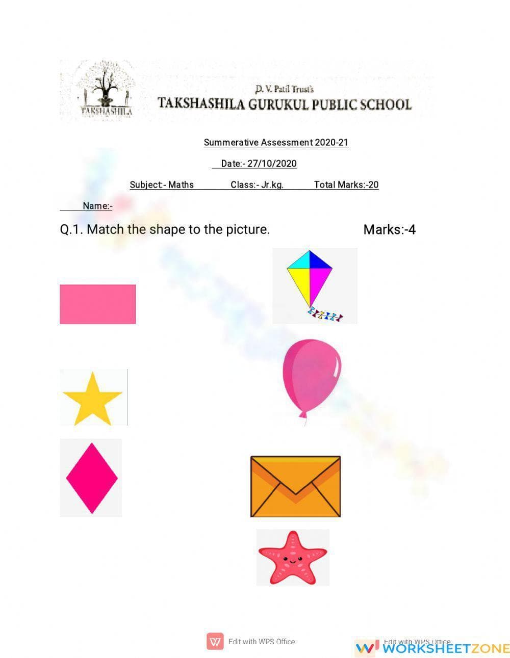 TGPS Sub - Maths - Page 1