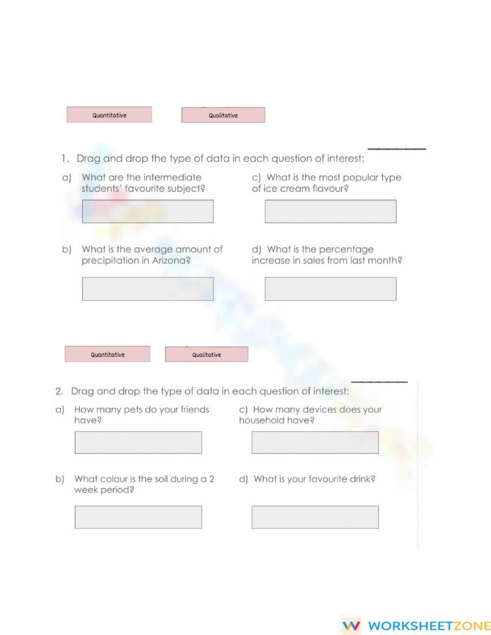 Types of Data and Types of Sampling - Page 1