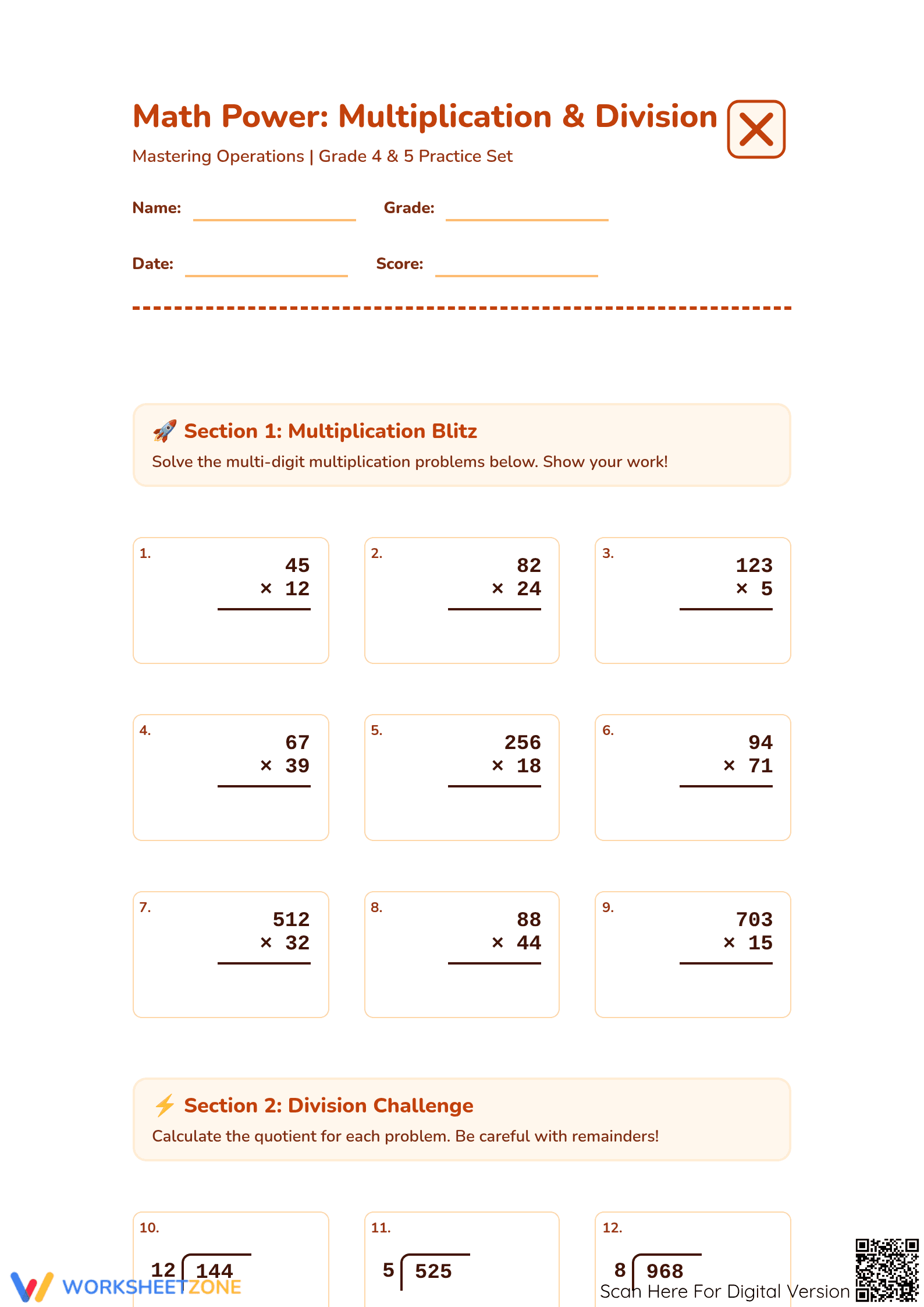 Printable Decimal Place Value Worksheet | Grade 4 Math - Page 1
