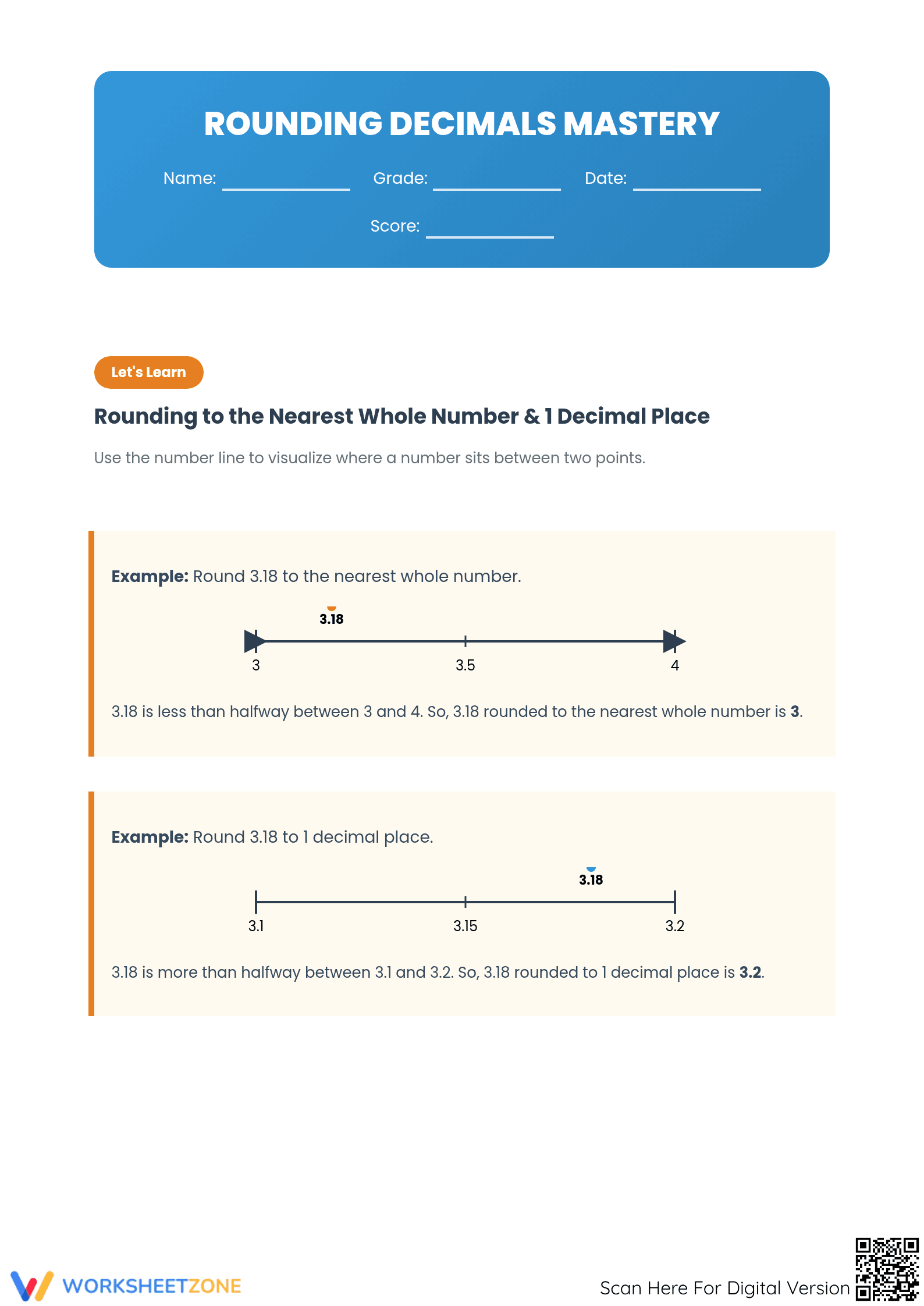 Rounding Decimals Worksheet | Grade 5 Math Essential - Page 1