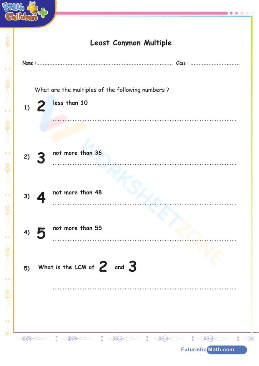 Least common multiple - Page 1