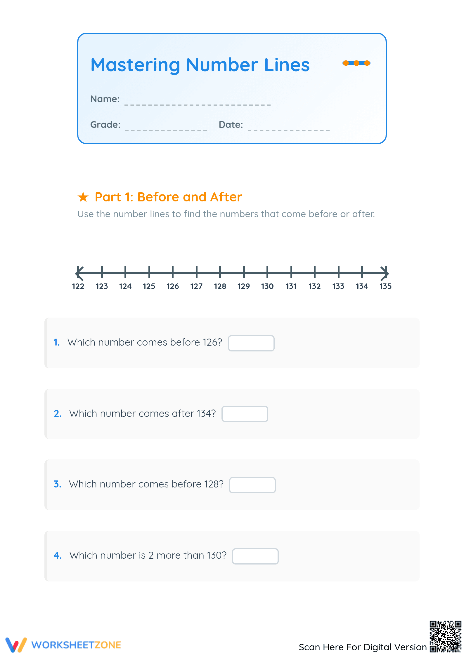 Grade 2 Number Lines to 1000 — Printable No-Prep Worksheet - Page 1