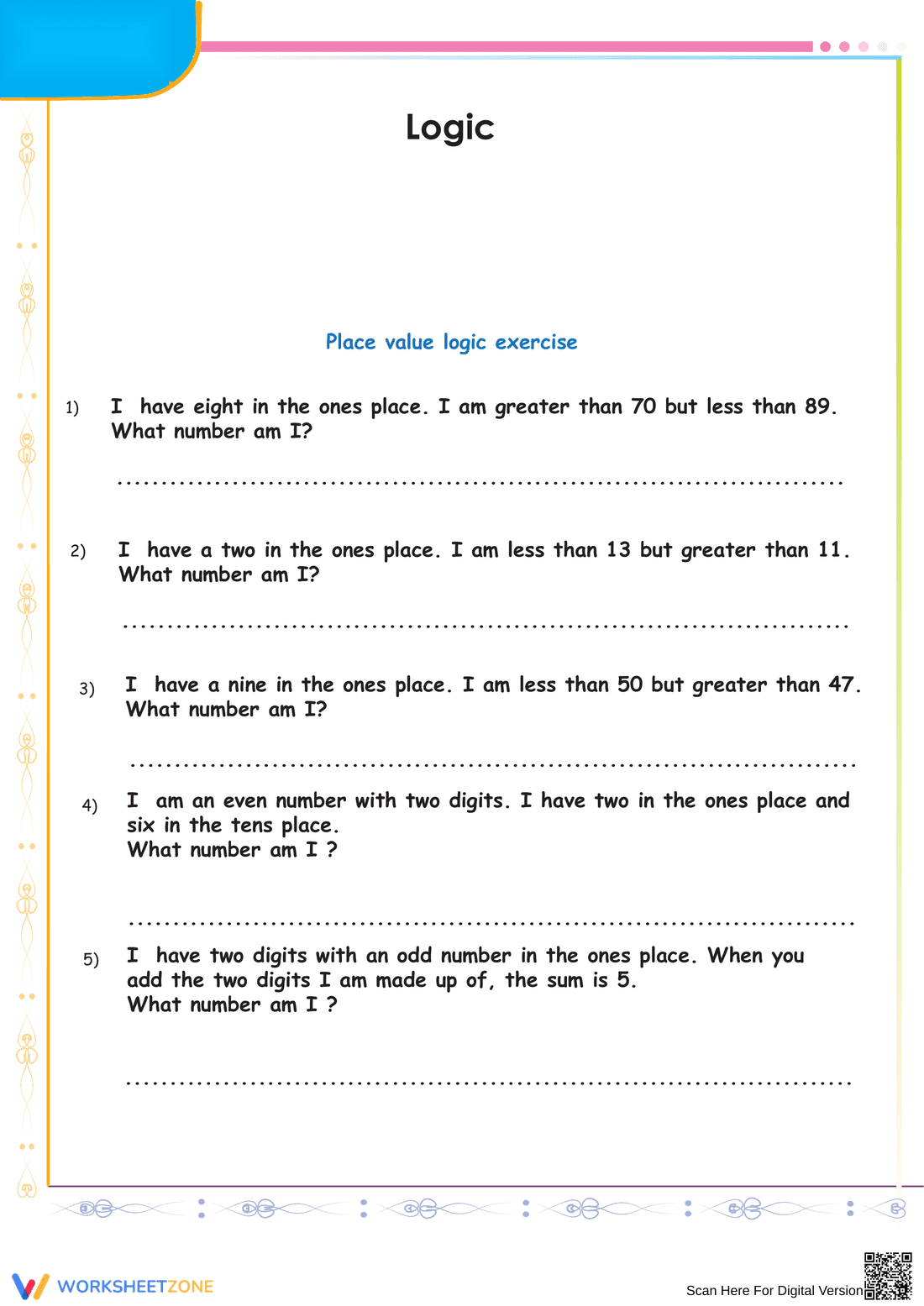 Solving Place Value Word Problems - Page 1