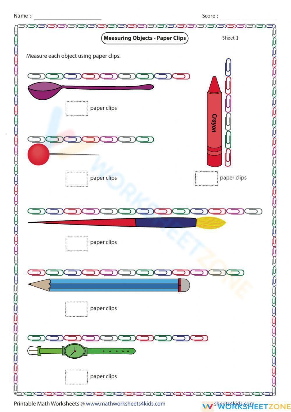 Measuring things using non standard unit - Page 1