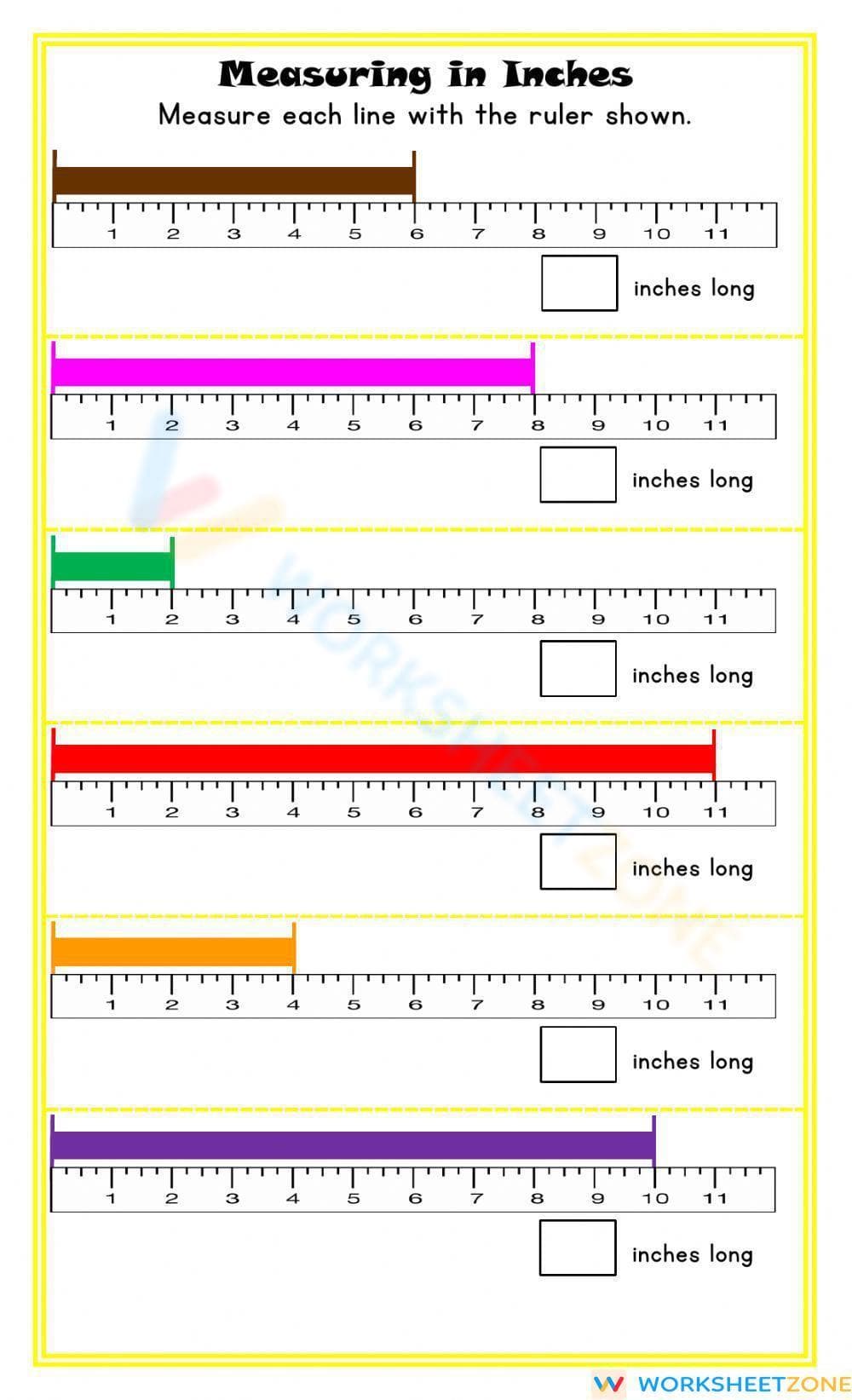 Practice Measuring in Inches - Page 1