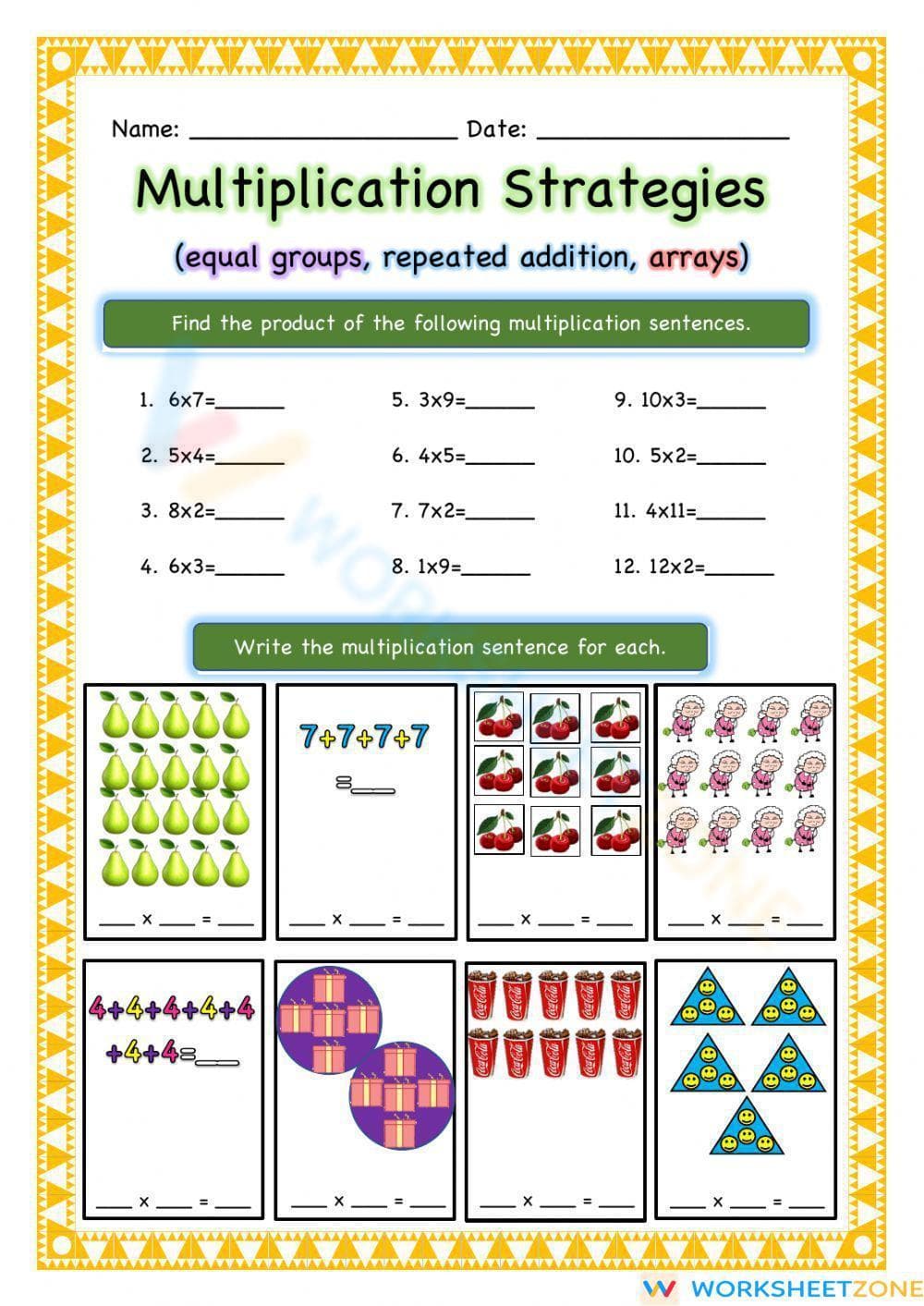 Applying Multiplication Strategies Effectively - Page 1