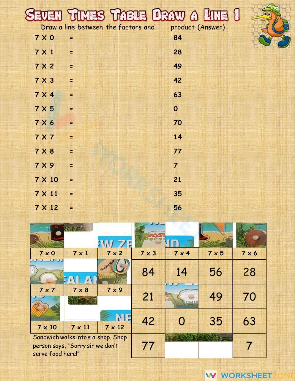 Master the Seven Times Table - Page 1