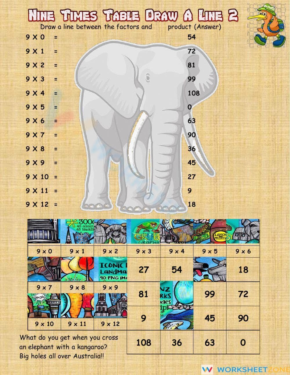Learn the Nine Times Table - Page 1