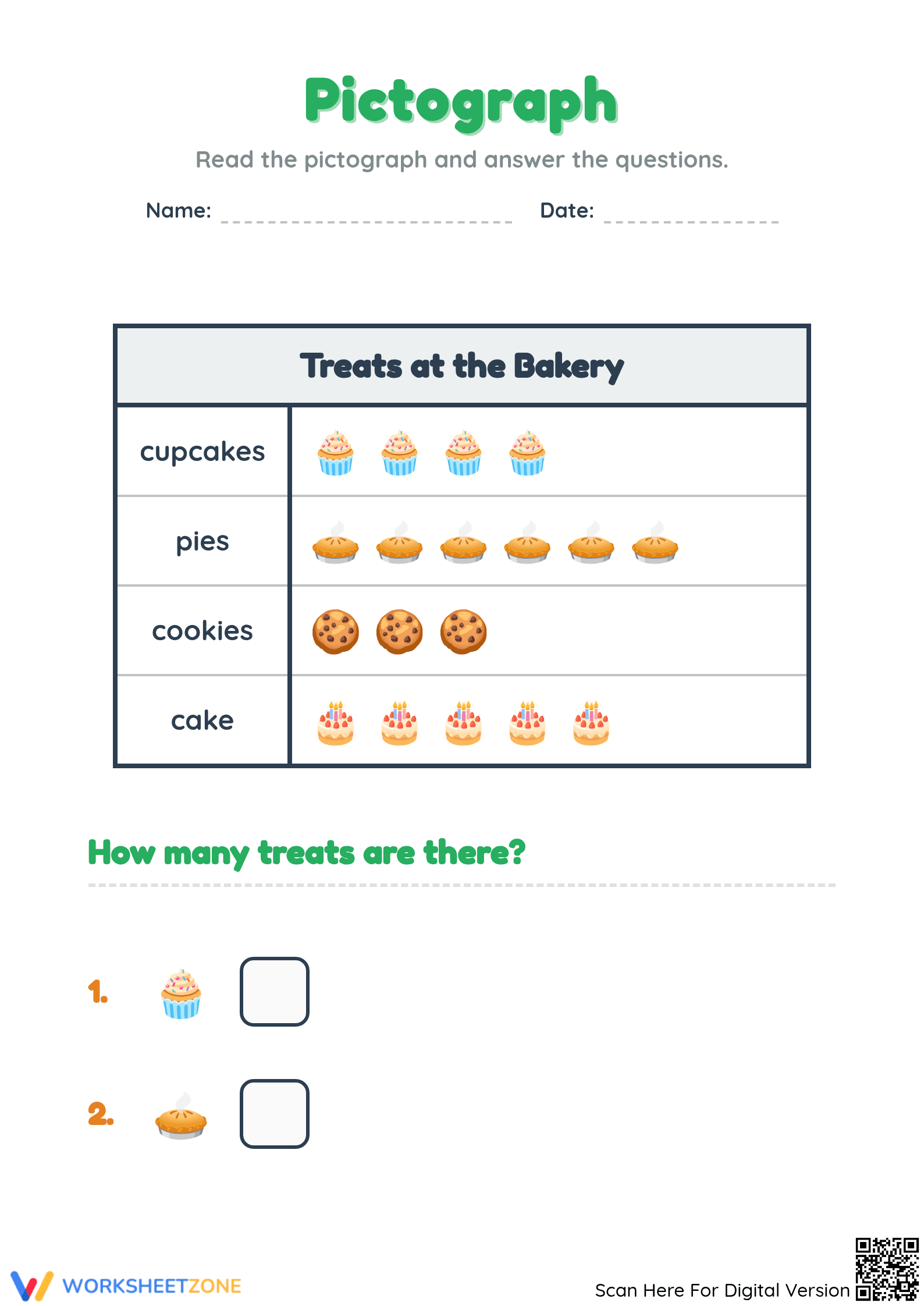 Essential Pictograph DJ Worksheet | Grade 1 Math Aligned - Page 1