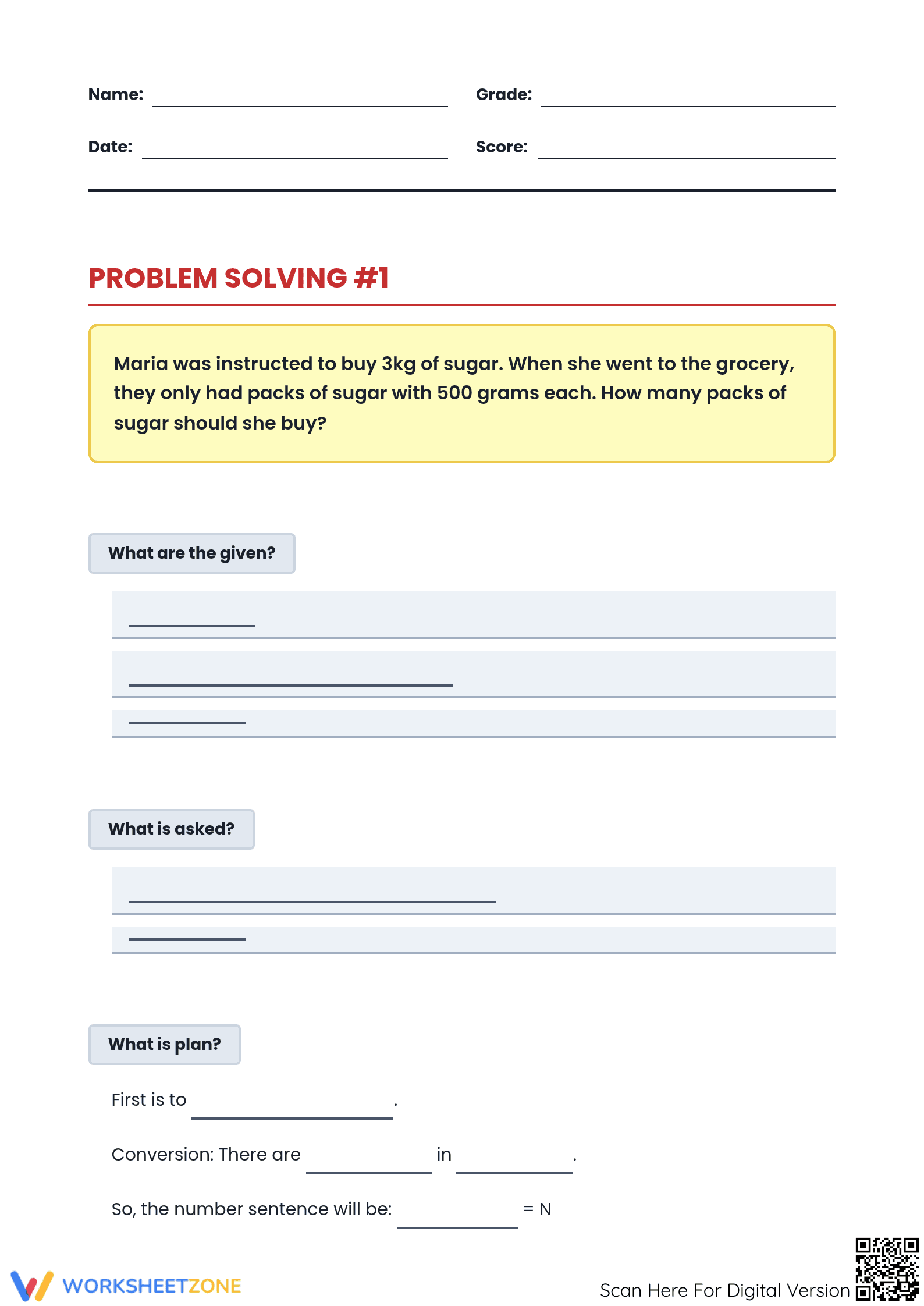 Metric Unit Conversion Worksheet | Essential Grade 6-7 Math - Page 1
