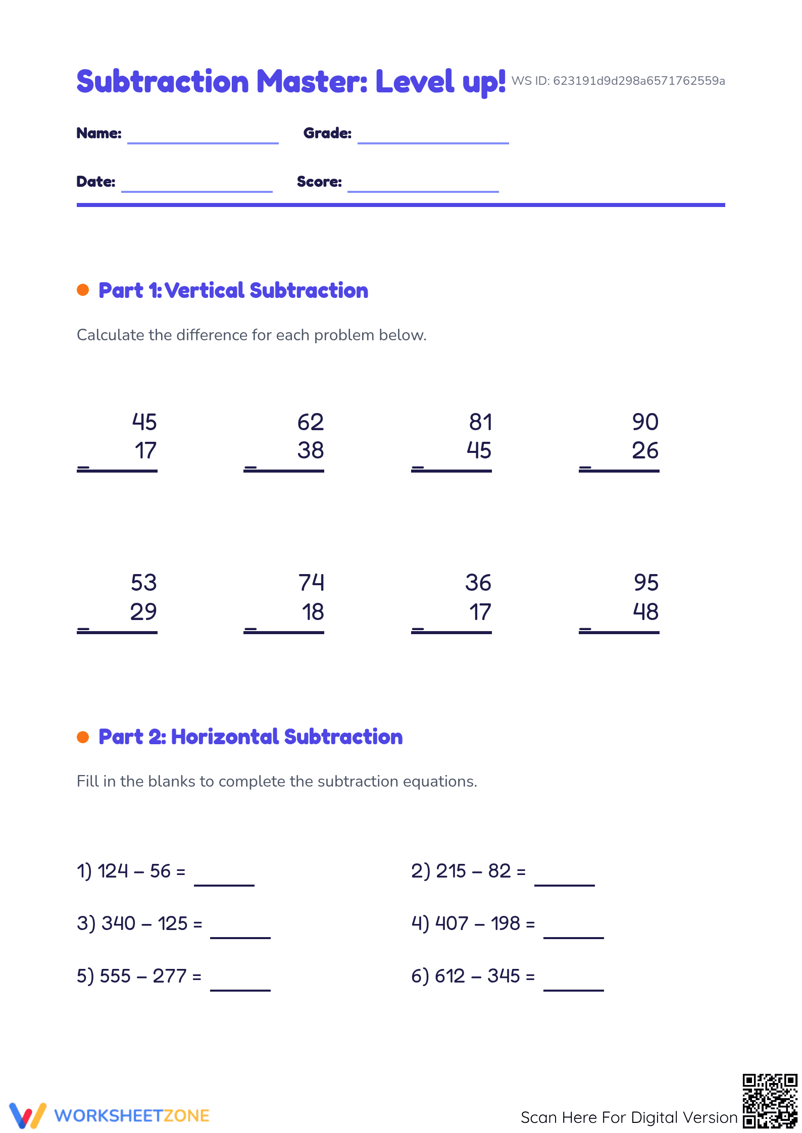 Essential Subtraction with Regrouping | Grade 3 Math - Page 1
