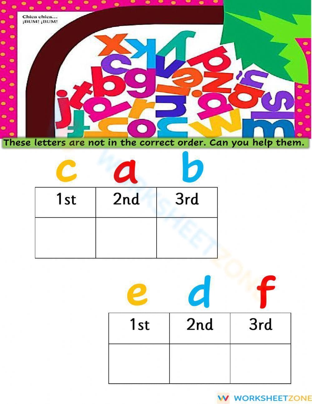 Chicka chicka abc order - Page 1