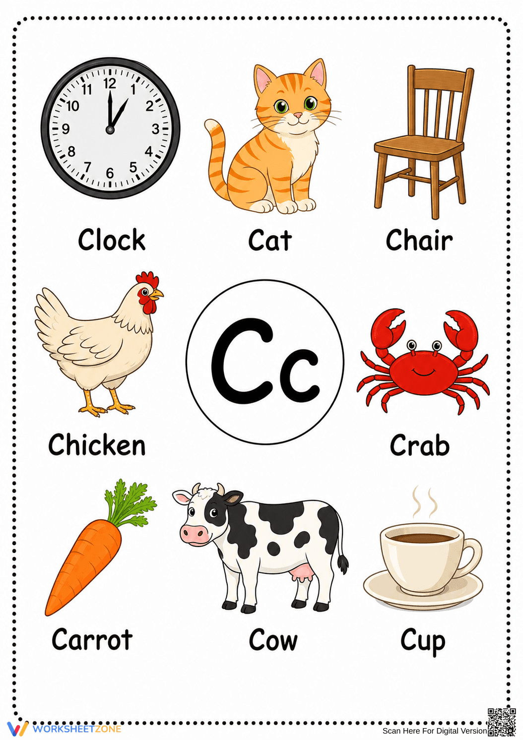 Free Printable Letter C Worksheet | Preschool ELA - Page 1