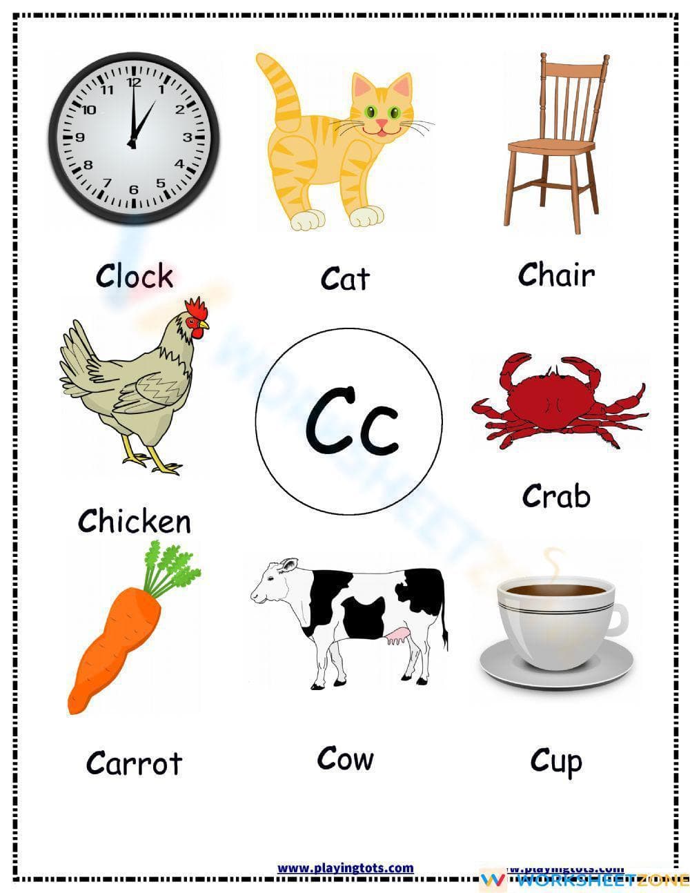 Free Printable Letter C Worksheet | Preschool ELA - Page 1